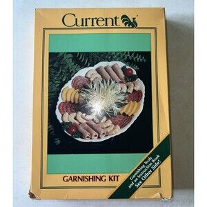 Old School Charcuterie Gourmet Garnishing Kit Tools & Instruction Book 1983 New